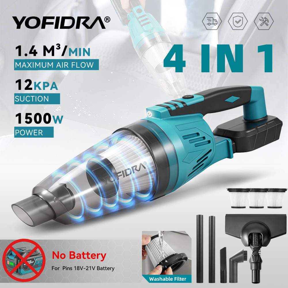 Vacuum Cleaner Power Tools - YOFIDRA 1500W 12KPA Electric Vacuum Cleaner