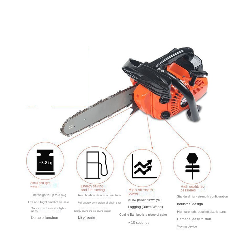 Power Tools Woodworking - 12‑Inch High Power Electric Chainsaw Bamboo