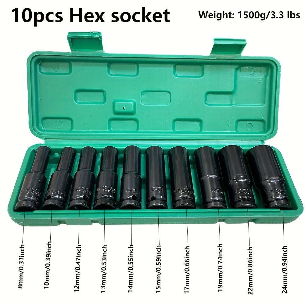Power Tools Repairs - 10pcs 1/2 Inch 8-24mm Power Socket