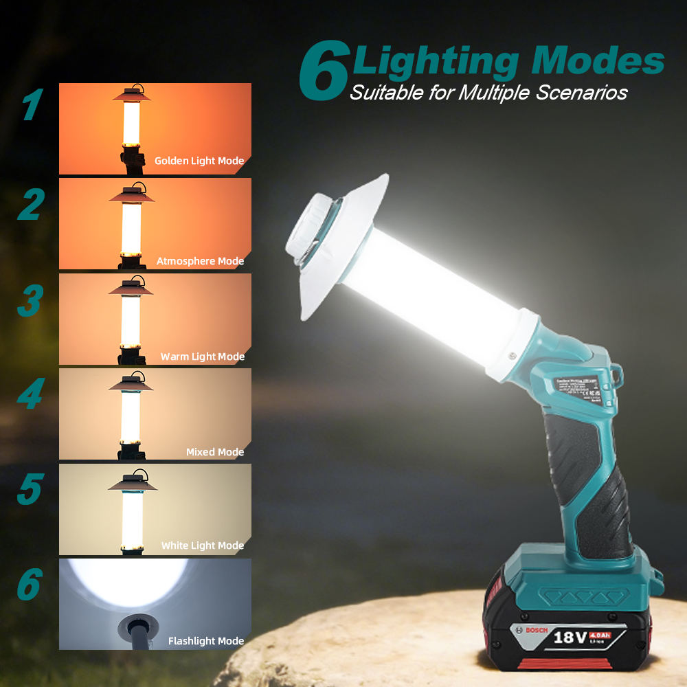 6 Modes Camping LED Flashlight - đánh giá và giá Power Tools Zoom