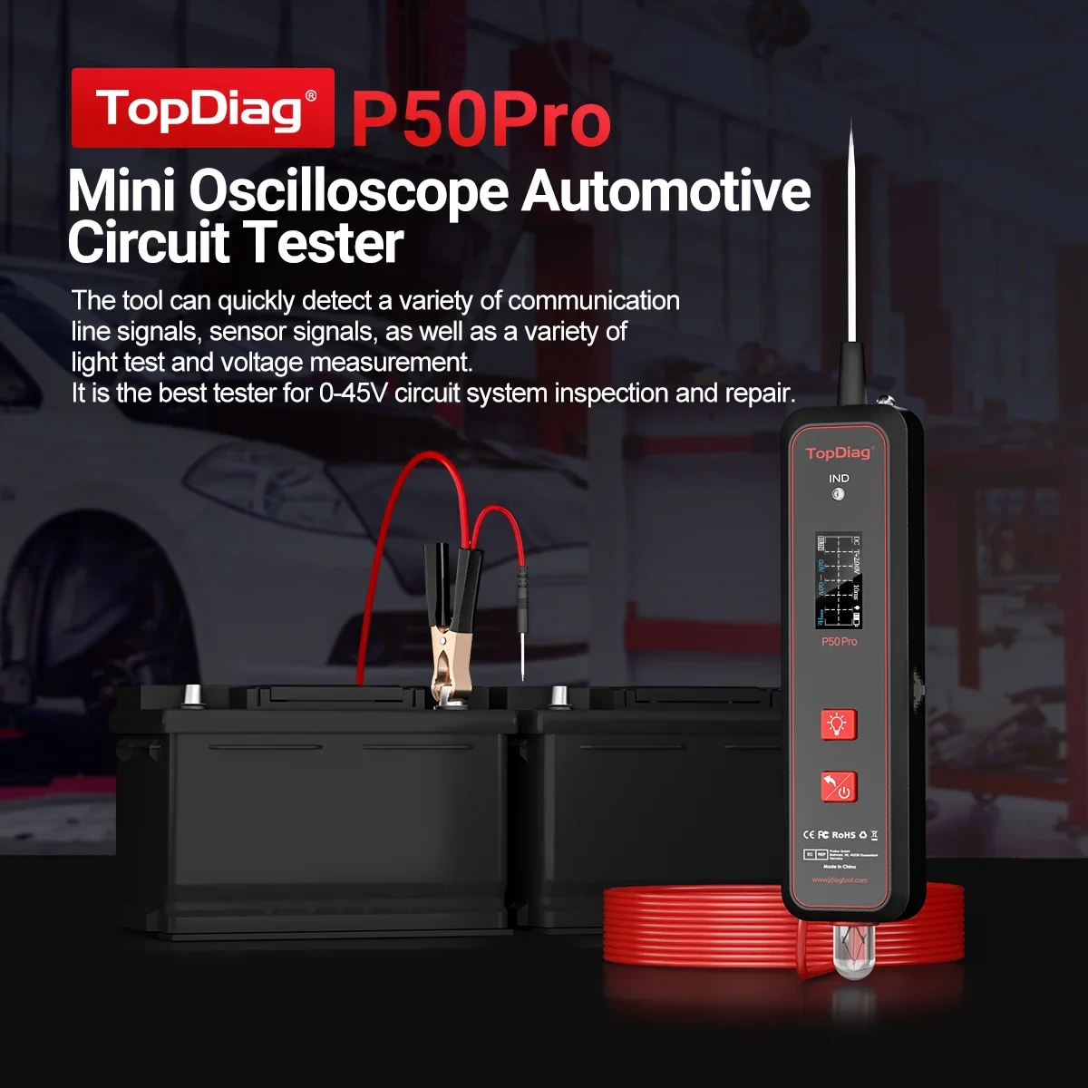 Topdiag P50pro JDiag Mini Osci - đánh giá và giá Power Tools Pro
