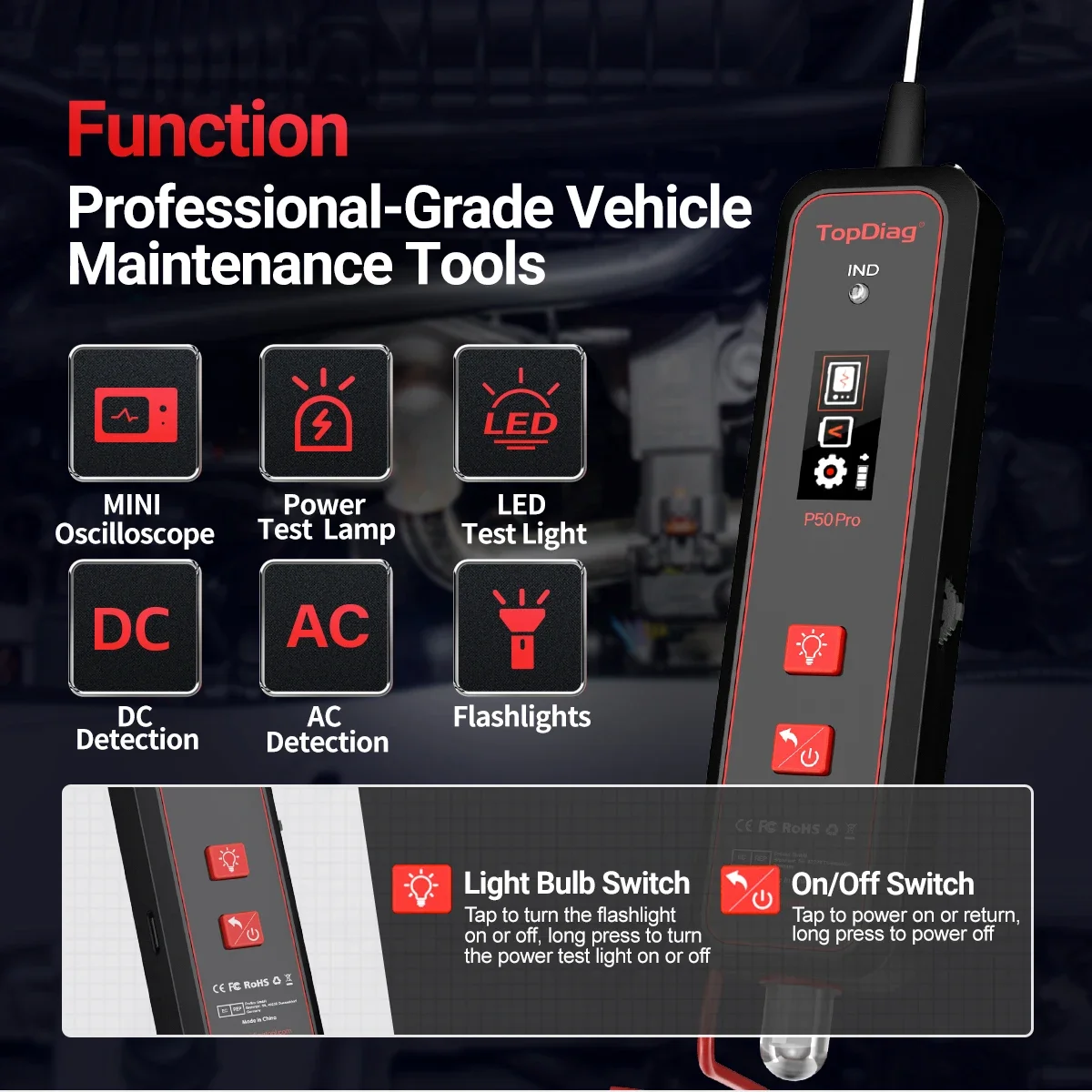 Topdiag P50pro JDiag Mini Osci - đánh giá và giá Power Tools Pro