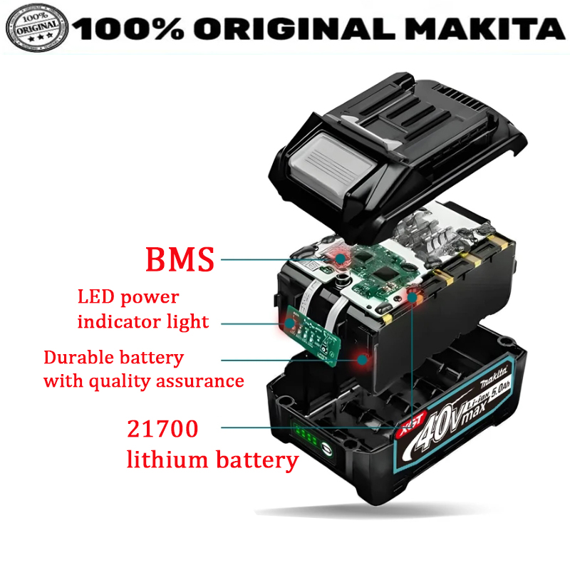 Original Makita 40V 5.0Ah 2170 - đánh giá và giá Makita Power Tools Xgt
