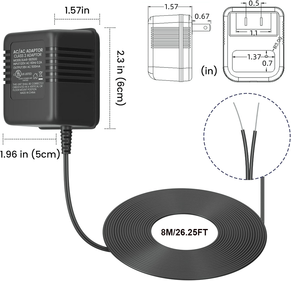 18V 500mA Doorbell Adapter, Vi - đánh giá và giá Power Tools Pro